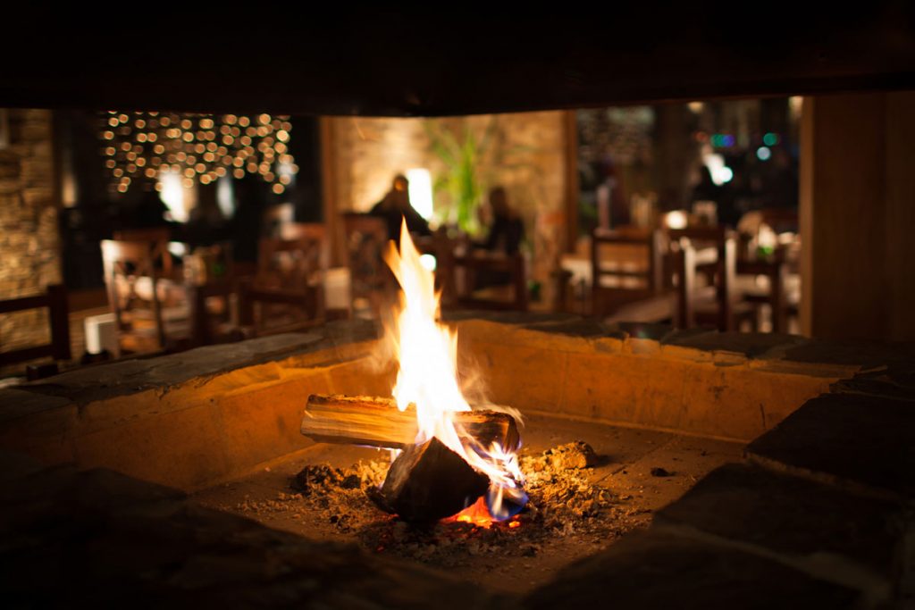 A wooden fire in a restaurant | Motif