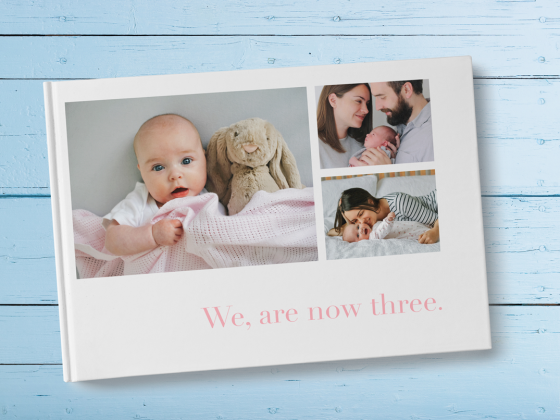 A baby announcement photo book idea | Motif