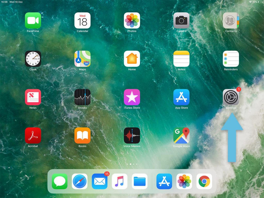 iCloud - iPad Settings