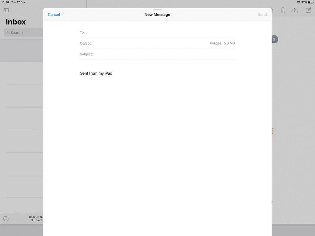 Mail App - new Message