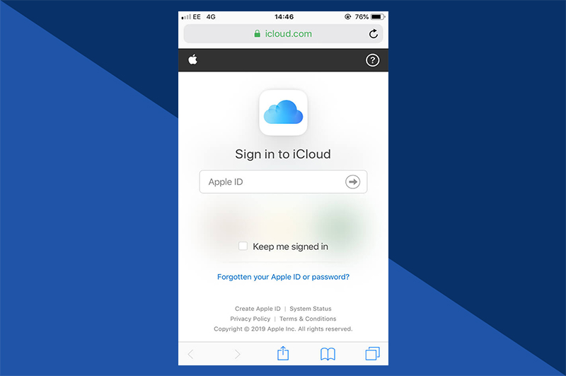iCloud - iPhone Sign in