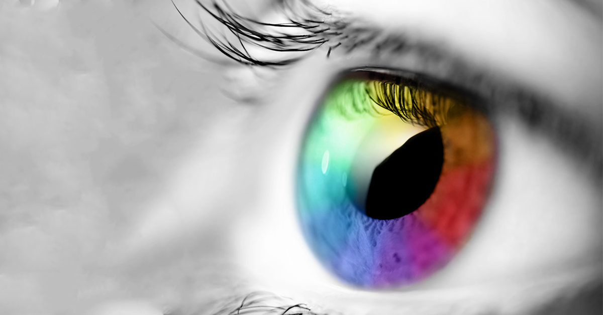 Color and light are always interpreted by the human eye.