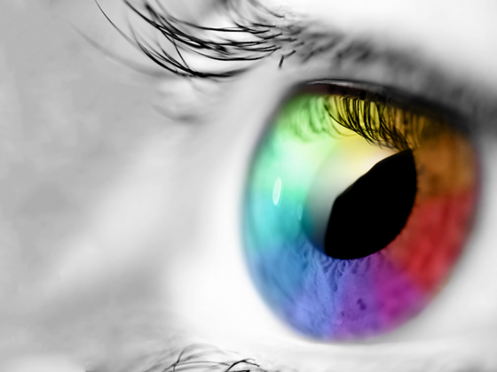 Color and light are always interpreted by the human eye.