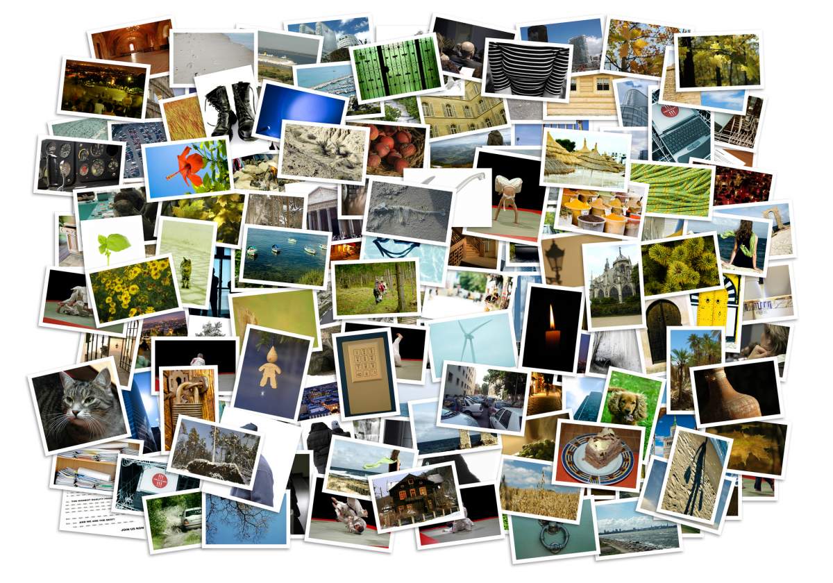 Stack of photos - background